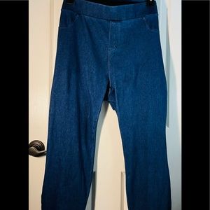 Pull on denim stretch leggings